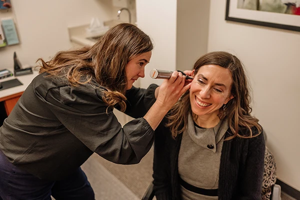 Ear Nose and Throat Waukesha WI Julie Fournier Checking Ear